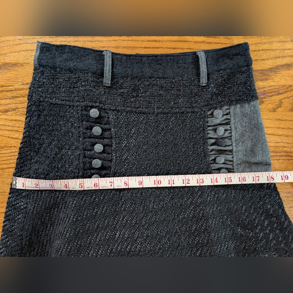 Desigual Black and Gray A-Line Knee-Length Skirt - Picture 13 of 13